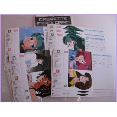 LAMU URUSEI YATSURA Lum Set L Cassette INDEX CARD Anime 80s